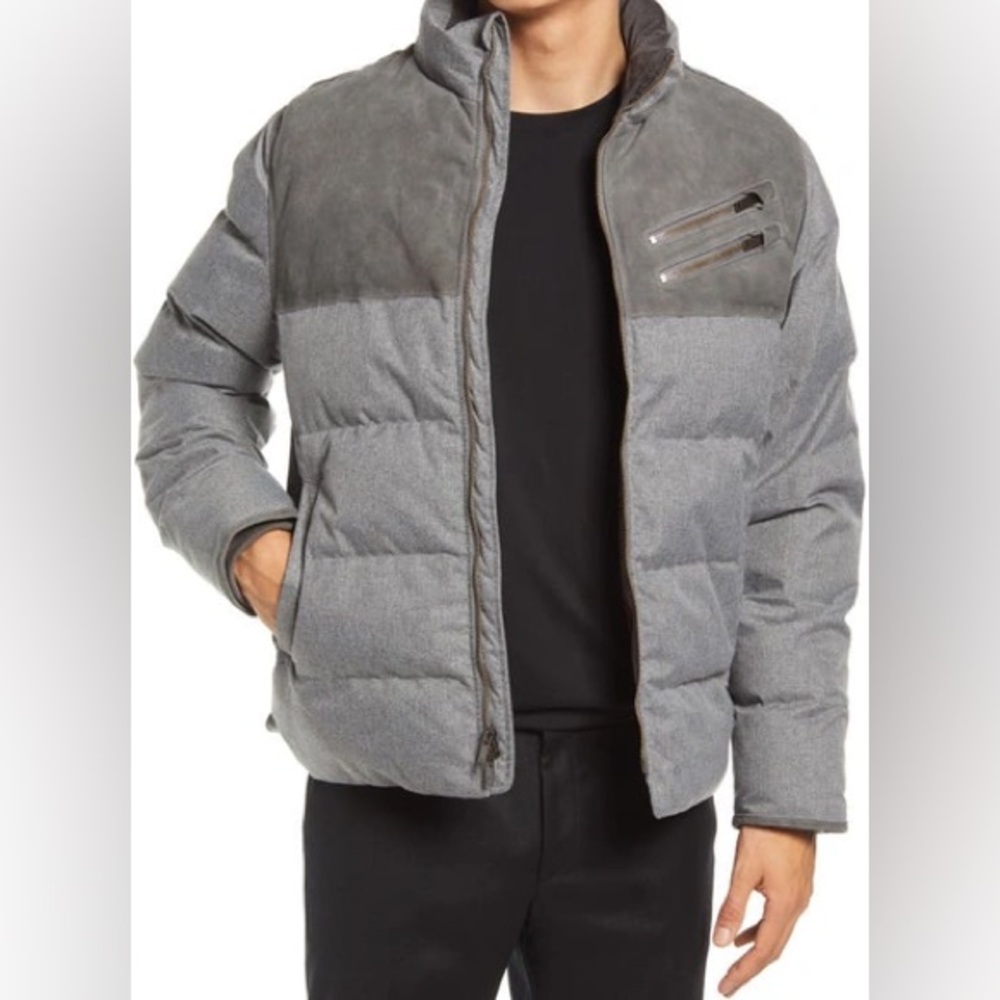 (JZ-35) John Varvatos Stephen Water Resistant Puffer Jacket - Picture 6 of 7